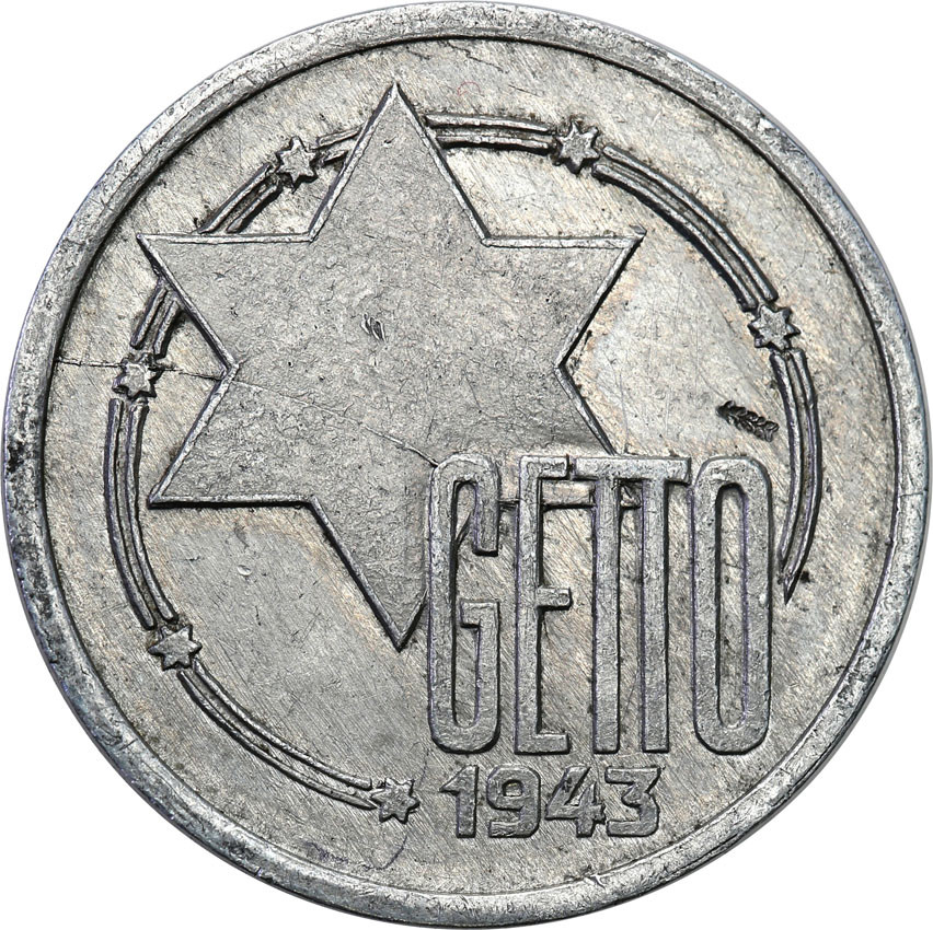 Getto Łódź. 10 Marek 1943, aluminium - odmiana 6/4